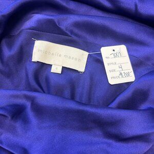 Michelle Mason Silk Satin Gown - Violet